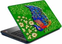 meSleep Green Peacock Vinyl Laptop Decal 15.6   Laptop Accessories  (meSleep)