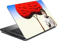 meSleep Red & White Saint Vinyl Laptop Decal 15.6   Laptop Accessories  (meSleep)