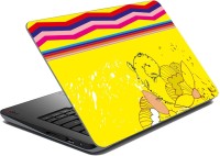 meSleep Floral Yellow277 Vinyl Laptop Decal 15.6   Laptop Accessories  (meSleep)