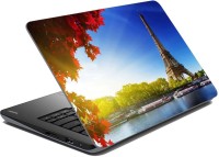meSleep Sun Eiffel Tower Vinyl Laptop Decal 15.6   Laptop Accessories  (meSleep)