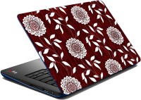 meSleep Mehroon Floral Vinyl Laptop Decal 15.6   Laptop Accessories  (meSleep)