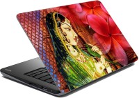 meSleep Rani Red Flower Vinyl Laptop Decal 15.6   Laptop Accessories  (meSleep)