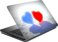 meSleep Blue & Red Heart17 Vinyl Laptop Decal 15.6   Laptop Accessories  (meSleep)