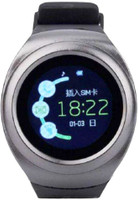MOBILE FIT S600.blck_Sv.369 phone Smartwatch(Black Strap, Free Size)