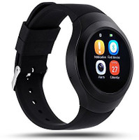 MOBILE FIT S600.blck_Sv.436 phone Smartwatch(Black Strap, Free Size)