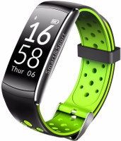 RCE Q8 Fitness Smart Band(Black and Green Strap, Size : Free Size)