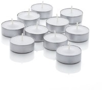 Menzy 9 Hours Long-Burning & Smoke Free Tealight Candle(White, Silver, Pack of 10) - Price 199 77 % Off  