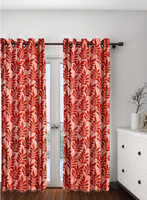 Cortina Polyester 210 cm (6.8ft) Door Curtain Pack of 2(Floral Red) RS.379.00