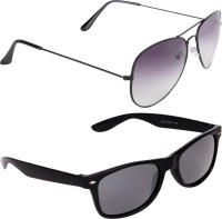 Aligatorr Aviator, Wayfarer Sunglasses(For Men, Grey)