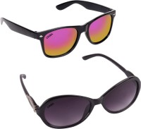 CRIBA Cat-eye, Wayfarer Sunglasses(For Men & Women, Violet, Pink)