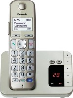 View Panasonic kx-tge220 Cordless Landline Phone with Answering Machine(golden and white) Home Appliances Price Online(Panasonic)