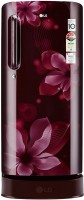 LG 190 L Direct Cool Single Door 4 Star Refrigerator with Base Drawer(scarlet orchid, GL-D201ASOX)