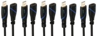 C&E  TV-out Cable 10 Feet Male to Female Supports Ethernet 3D Audio UltraHD 5 Pack(Black, For Xbox, 3.048 m)