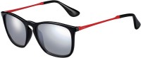 PARIM Wayfarer Sunglasses(For Men & Women, Silver)