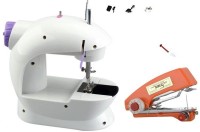 View Benison India ™stapler sew machine,Fashion Spirit™ Mini Portable Sewing Machine with Light and Foot Pedal Adjustable Speed Electric Sewing Machine( Built-in Stitches 1) Home Appliances Price Online(Benison India)