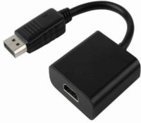 TECHON  TV-out Cable Display Port Male To HDMI Female HDMI Cable (Black)(Black, For MacBook)