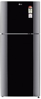 LG 407 L Frost Free Double Door 4 Star Refrigerator(Diamond Black, GL-I452TDBL)