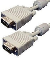 TECHON  TV-out Cable high defination 15 pin male to male vga cable(White, For Computer, 5 m)