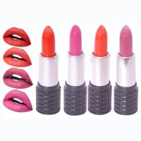 Makeup Mania Moist. Matte Lipstick, Satin Soft, Vibrant Combo of Four(15.2 g, Red, Orange, Pink) - Price 295 81 % Off  