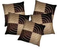 MS Enterprises Striped Cushions Cover(Pack of 5, 40 cm*40 cm, Brown, Beige)