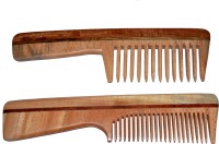 BLITHE PACK OF 2 WIDE TOOTH & FINE TOOTH NEEM WOOD COMBS WITH HANDLE - Price 230 76 % Off  