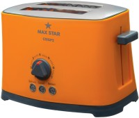 MAX STAR PT02 Crispz 750 W Pop Up Toaster(Orange)