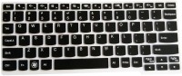 Saco Silicone Chiclet Protector Cover Fit For Lenovo S20-30 59-443529 Laptop Keyboard Skin(Transparent, Black)   Laptop Accessories  (Saco)