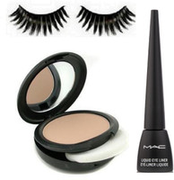 Professional Eyelashes,Combo Of Mac Studio Fix Compact 15gm,Liquid Eyeliner Black(Set of 3) - Price 675 77 % Off