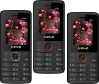 Gfive U229 Combo of Three Mobile(Black $$ Grey, Black $$ Red & Black $$ Orange) - Price 1759 26 % Off