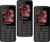 Gfive U229 Combo of Three Mobile(Black $$ Grey, Black $$ Red & Black $$ Orange) - Price 1759 26 % Off  