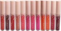 Kiss Beauty Twelve Color Suit Matte Liquid Lipgloss Lipstick Shade-A(6 g, Multicolor) - Price 995 80 % Off  