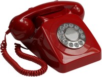View GPO Retro 746 Push Button Telephone Corded Landline Phone(Red) Home Appliances Price Online(GPO Retro)
