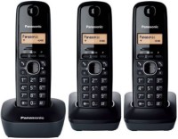 Panasonic Wireless Intercom 3 Line with Caller ID and Speaker Phone Cordless Landline Phone(Black)