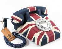 GPO Retro Union Jack Telephone Corded Landline Phone(Blue)   Home Appliances  (GPO Retro)