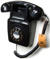 View GPO Retro 746 Push Button Wallphone Corded Landline Phone(Black) Home Appliances Price Online(GPO Retro)