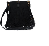 Ticara Town Girls Evening Party Black Pu Sling Bag