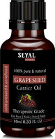 Seyal Grape Seed Oil 100% Pure & Natural, Therapeutic Grade Organic Cold Pressed, For Face, Nails, Hair & Skin(10 ml) - Price 50 83 % Off