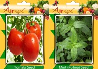 Airex Tomato and Mint Vegetables Seed + Humic Acid Fertilizer (For Growth of All Plant and Better Responce) 15 gm Humic Acid + Pack Of 30 Seed Tomato + 30 Mint Seed(30 per packet)