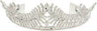 Muchmore Marvellous Silver Tone Crown With Crystal Stone Hair Jewellery Hair Clip(White) - Price 799 80 % Off  