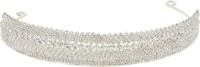 Muchmore Antique Silver Tone Crown With CZ Stone Hair Jewellery Hair Clip(White) - Price 1199 80 % Off  