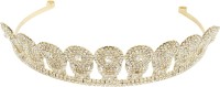 Muchmore Stunning Gold Tone Crown With CZ Stone Hair Jewellery Hair Clip(White) - Price 1199 80 % Off  