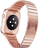 Memore Stainless Steel Link Replacement Bracelet Strap for Apple Watch Series 1 Series 2 Series 3/38mm Rose Gold Smart Watch Strap(Mullti Color)