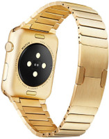 Memore Stainless Steel Link Replacement Bracelet Strap for Apple Watch Series 1 Series 2 Series 3/42mm Gold Smart Watch Strap(Mullti Color)
