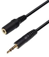 TECHON  TV-out Cable 3.5MM Male To Female AUX Audio Stereo Cable Auxiliary Extension Cable (Black, For Computer,1. 5 m)(Black, For TV)
