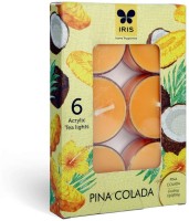 Iris IRIS T LIGHT PINACOLADA AROMA FRAGRANCE WAX T-LIGHTS CANDLES (Set of 6) - 8002PN Candle(Yellow, Pack of 6) - Price 125 75 % Off  