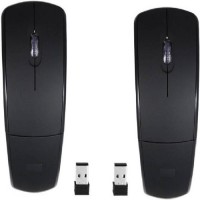 techdeal Sets Of 2 Foldable ARC Mouse ( Black) Wireless Optical  Gaming Mouse(USB 2.0, Black)