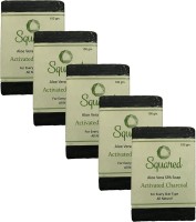 Squared Activated Charcoal Soap for skin purification and pollution free skin(500 g, Pack of 5) - Price 349 76 % Off  