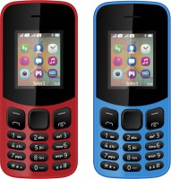 I Kall K12 New Combo of Two Mobiles(Red & Sky Blue) - Price 1199 25 % Off  