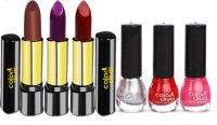Color Diva Lipsticks and Nail Paint(Pack of 6) - Price 199 78 % Off  
