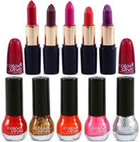 Color Diva Absolute Color Nail Paints & Lipsticks(Pack of 10) - Price 349 83 % Off  